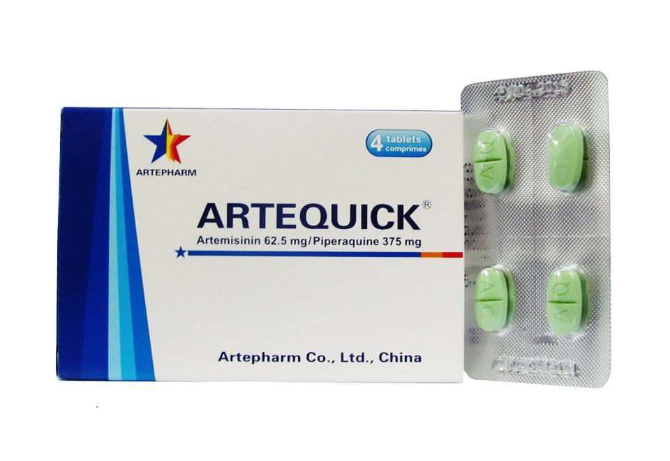 Artequick four-tablet package and blister pack from Artepharm